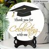 2D Flat Aluminum Graduation-themed Wall Hanging, Available in Various Sizes, with A Black and Gold Minimalist Luxury Style. An Ideal Choice for Home