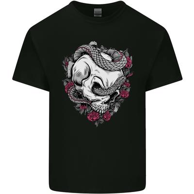 Snakes and Skull Biker Heavy Metal Gothic Mens Light Cotton T-Shirt Unisex T-Shirt
