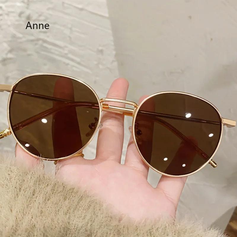 Round Shape Sunglasses Women Vintage Retro Style Alloy Matal Sunglasses Man Korean New Fashion Sun Glasses Women
