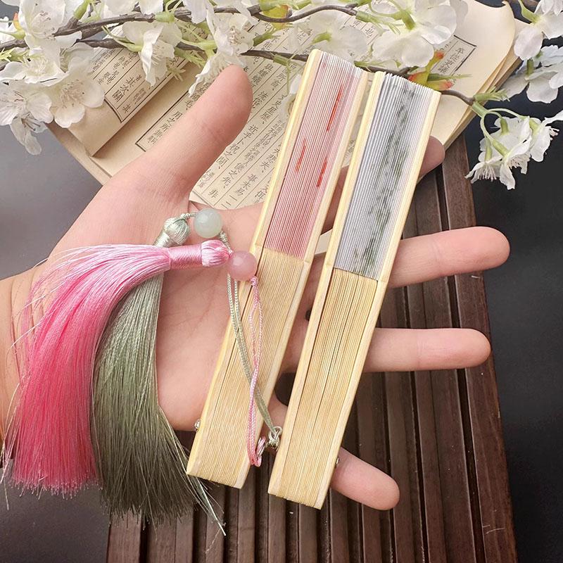 4.5 Inch Mini Bamboo Folding Fan 15cm Handheld Classic Chinese Fan Portable Compact Fan for Women Men Cosplay Anime Gift