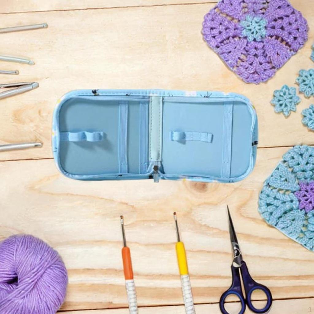 Sewing Accessories Bag Organizer Empty Multifunctional Sturdy,Crochet Hook Case Travel for