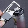 Laser Custom Cowhide Bottle Opener Leather Metal Keychain Multifunctional Key Chain Laser Engrave Car Keyring  for Men and Women