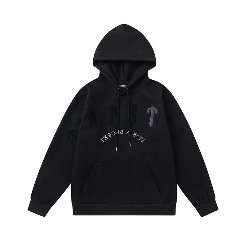 Mens Hooded Fleece-Lined Cotton Sweatshirt Jogger Set Hip Hop Streetwear Winter Casual Outfit