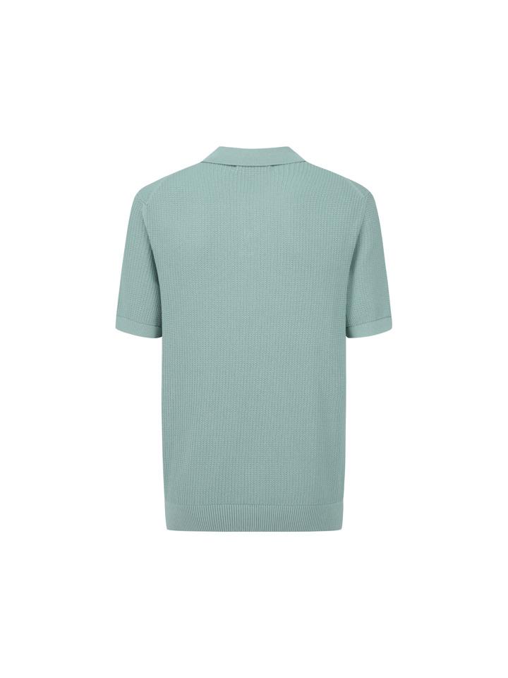 AND Z Men'S) Fine Texture Collared Short Sleeve Knit_Bzf3Et1102Mt
