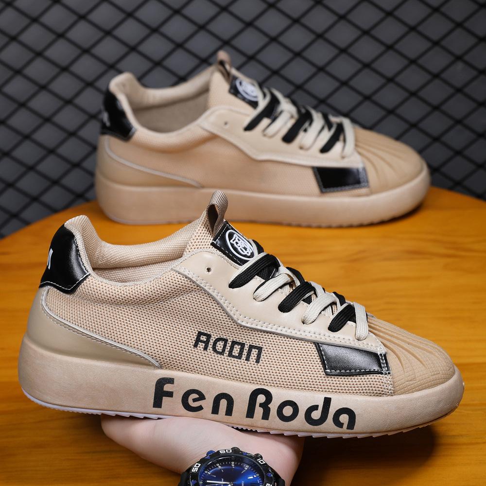 

Men s board shoes spring breathable white shoes men s office workers design sense trend men s sports shell head men s shoes 45