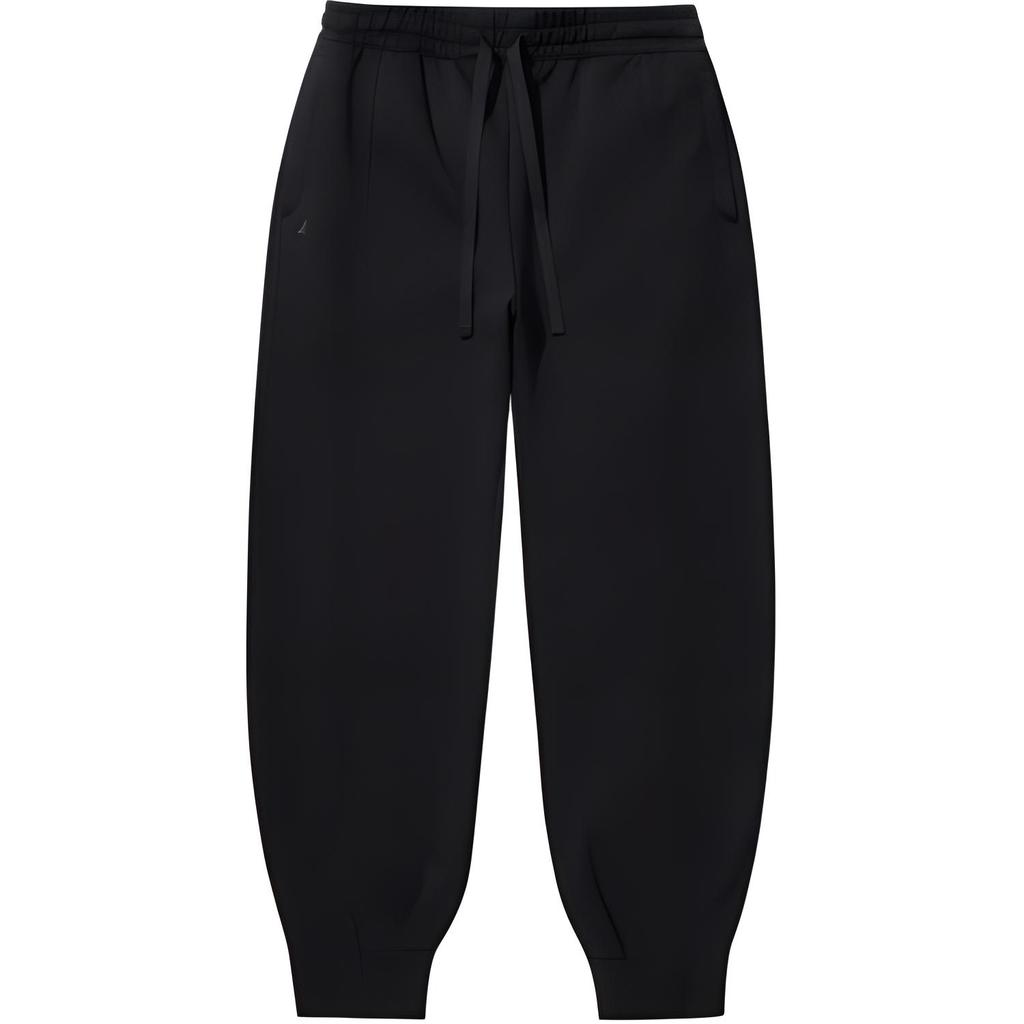 Li Ning X Jackie Chan Kolaborace Kung Fu Série Manžetové Volné Střední Pas Jednobarevné Šněrovací Ležérní Kalhoty Unisex kalhoty Černé AKLUA09-2