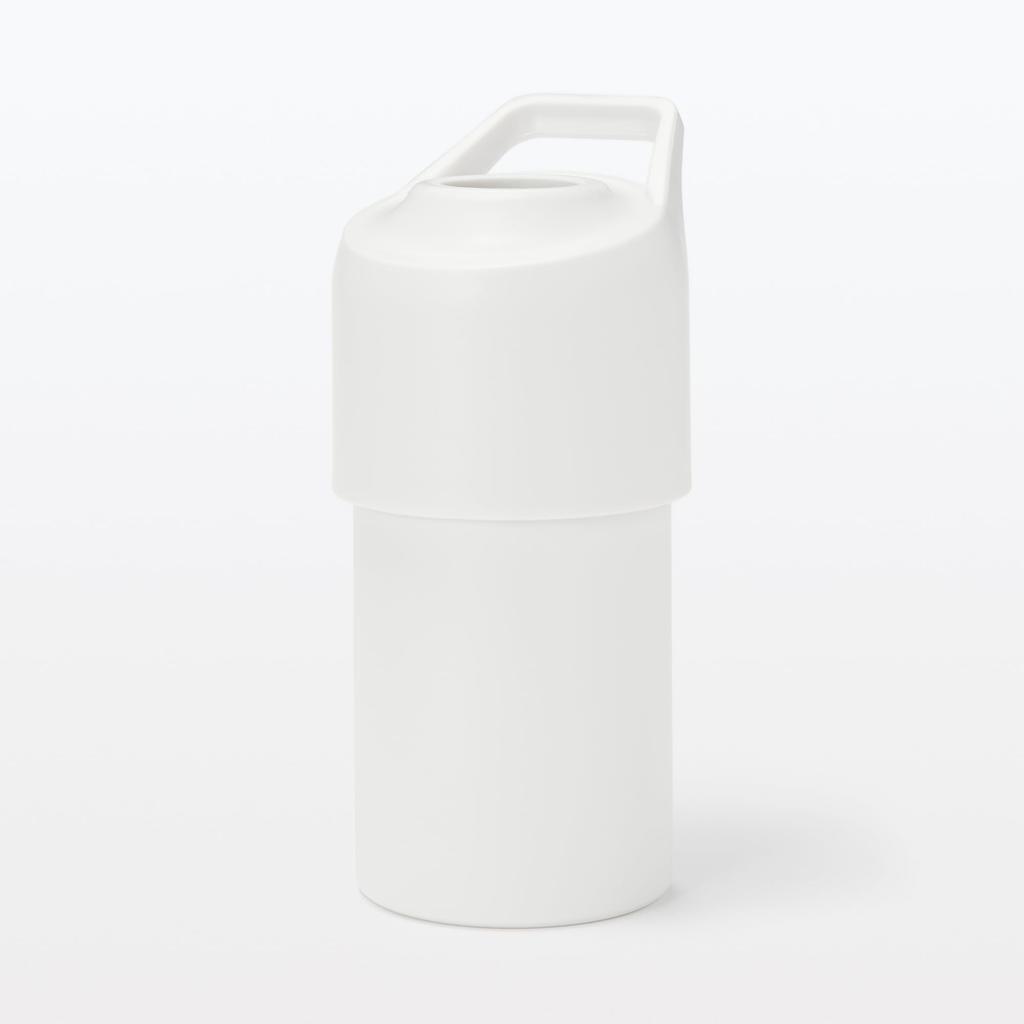 MUJI Portable Cooler Holder for PET Keeps Drinks MDP81A4S Bottles, Chilled, White, 500-650 mL,