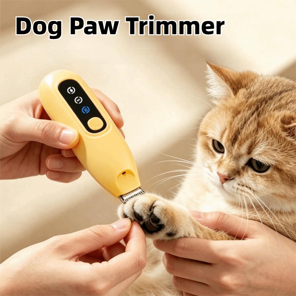 Safe Pet Paw Trimmer LED Light Electric Dog Hair Remover Cats Foot Shaver Eye Grooming
