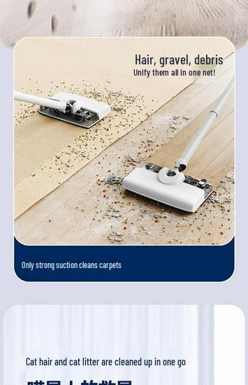 Wireless Handheld Vacuum Mop: All-in-One High Suction for Pet Hair & Home Cleaning, Free Shipping Included