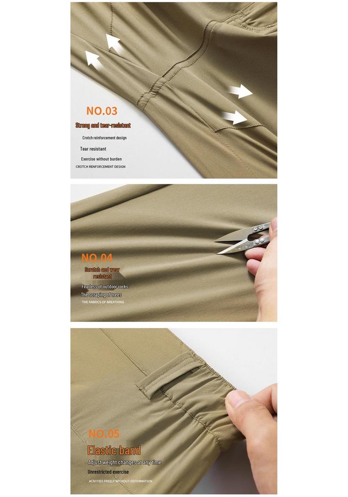 Men's Quick-Dry Lightweight Hiking Pants - Breathable, Loose Fit, Plus Size