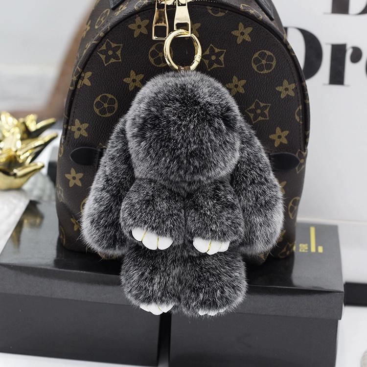 

Плюшевый кролик Play Dead из натурального меха кролика рекс, подвеска-кролик, подвеска для сумки, брелок-кролик Mengmeng для автомобиля