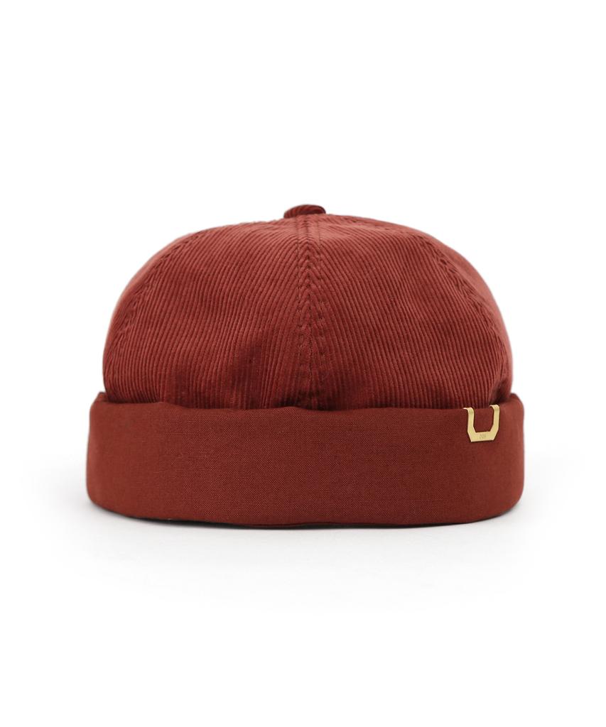 Eondeokeonteulolseutyudio Corduroy Brimless Cap Half Moon / Corduroy Mix / Brick