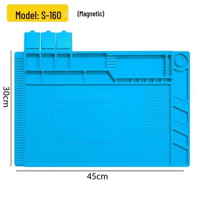 Silicone Heat-Resistant Soldering Pad with Magnetic Mat for Electronics Repair S160