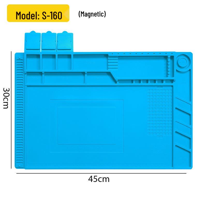 Silicone Heat-Resistant Soldering Pad with Magnetic Mat for Electronics Repair S160