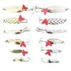 Fishing Spoon Lure Set Colorful Hard Fishing Spinner Baits Metal Spoon With Treble Hooks Salmon Bass For Saltwater Freshwater