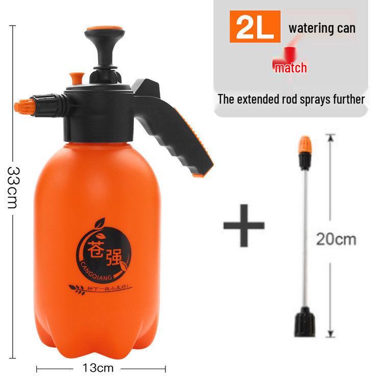 3L High-Capacity Watering Can with Manual Pump Sprayer for Home Use