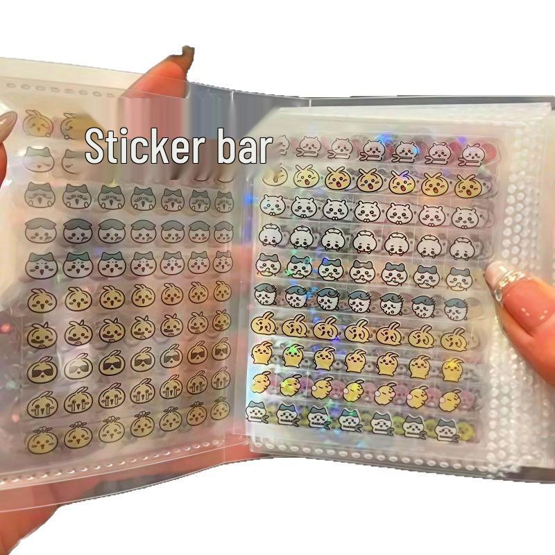Cute Mini Diary Nail & Cheek Stickers for Kids - Decorative Small Pattern Nail Art Stickers