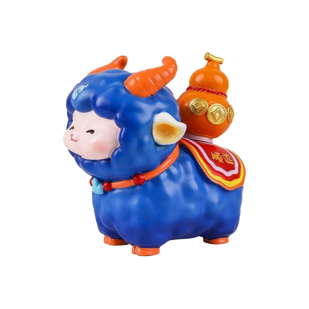 Chinese Style Sheep Desktop Ornament Kawaii Fortune Sheep Figure Desktop Decor