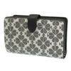 Kate Spade Women's Bifold Wallet, Compact, Outlet Brand, Black, Spade Flower Coated Canvas, Medium Compact Bifold Wallet, SPADE FLOWER KG488 001,