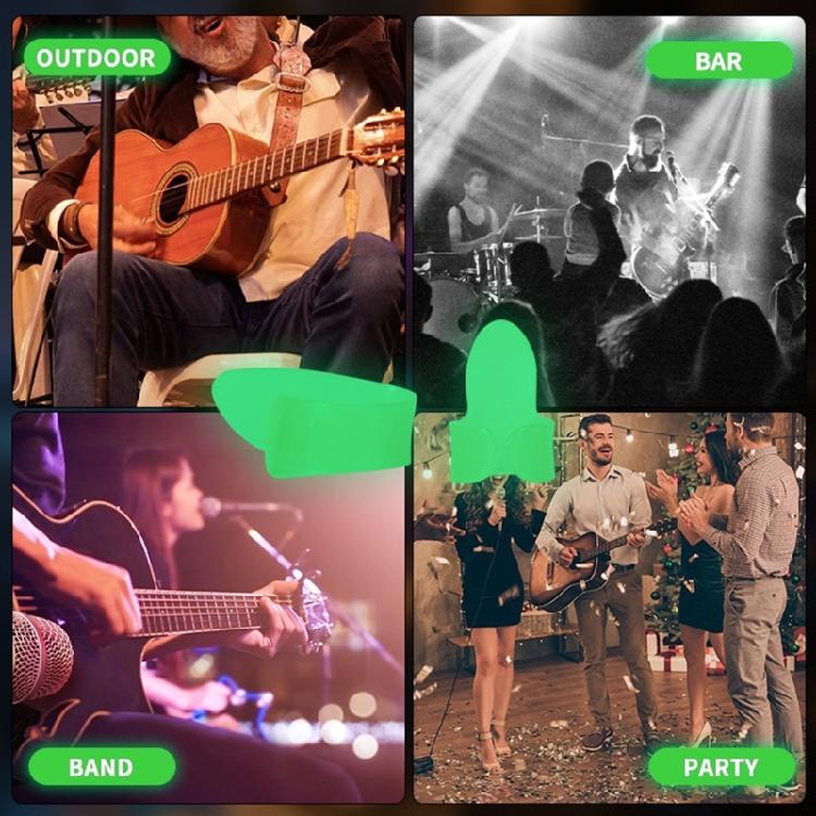 Comfortable Fit Thumb or Finger Glow Picks Ergonomic Shape Design Glowing Guitar Ukulele Picks Reduced Hand Fatigues