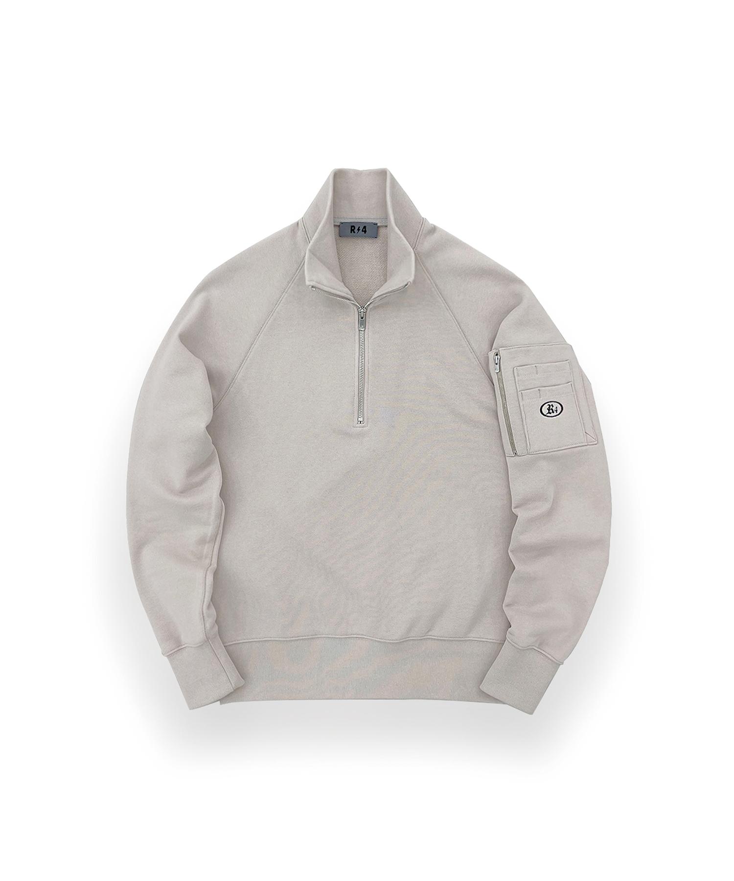 Боевая футболка Alpo R-0013 с полумолнией(бежевый) Beige/L