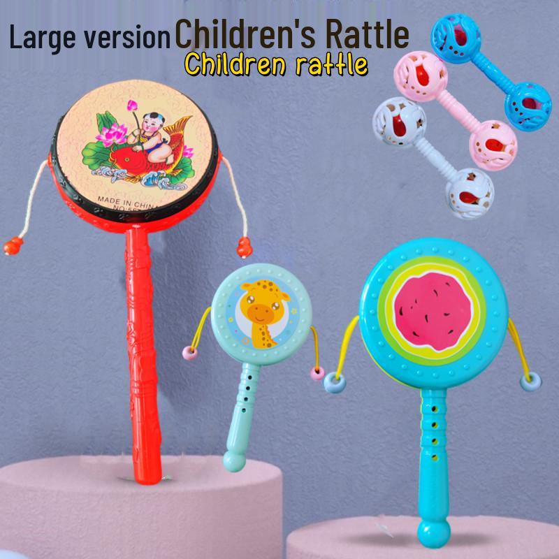 

Handheld Baby Wave Drum & Teething Rattle Toy for Newborns (0-12 Months)