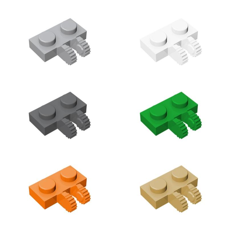 10PCS 60471 Technical 1*2 Thin Low Cross 2 holes with Fork Building Block Moc Compatible with Brick DIY Children Toy