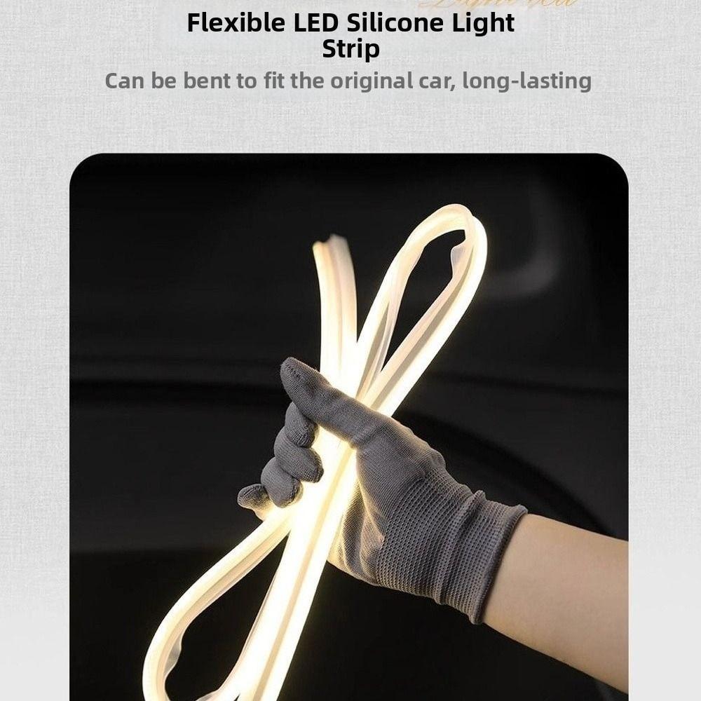 Flexible Silicone Interior Ambient Lighting Strip for Tesla Model 3 Y Juniper 21-26 Front Trunk