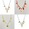 Summer Ocean Starfish Butterfly Shell Pearl Necklace For Female Fashionistas