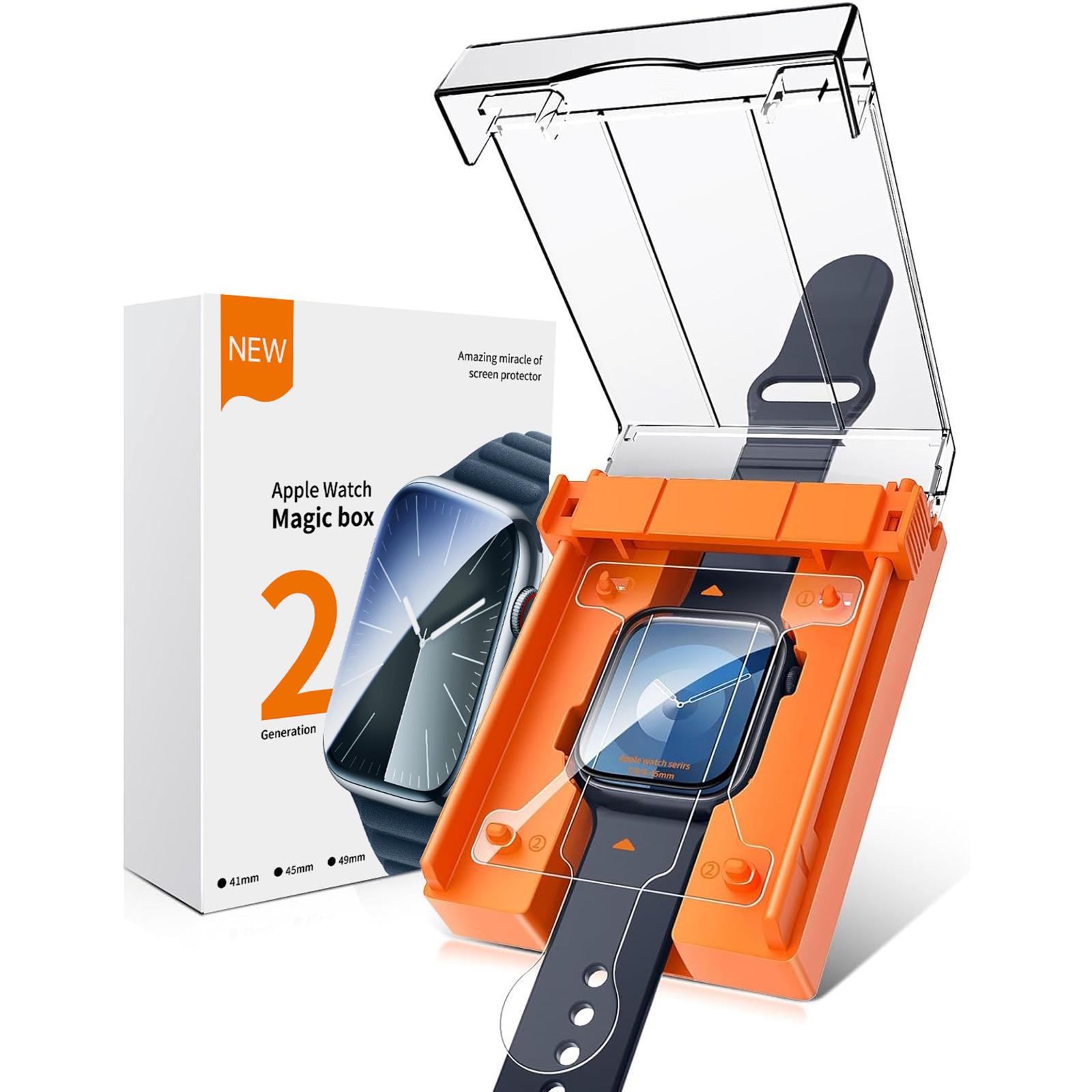 

2Pcs For Apple Watch Ultra 3/Ultra 2/Ultra 49mm Watch Screen Protector PMMA Composite Film with Auxiliary Tool A