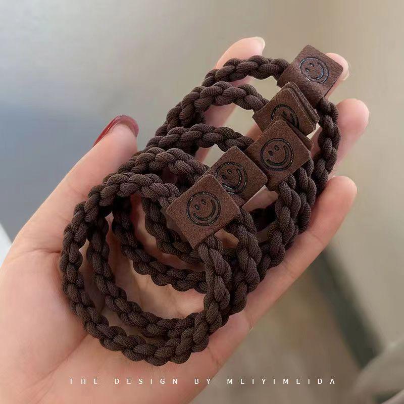 6-Pack Frosted Elastic Hair Rings - Durable, Simple Ponytail Bands for Women