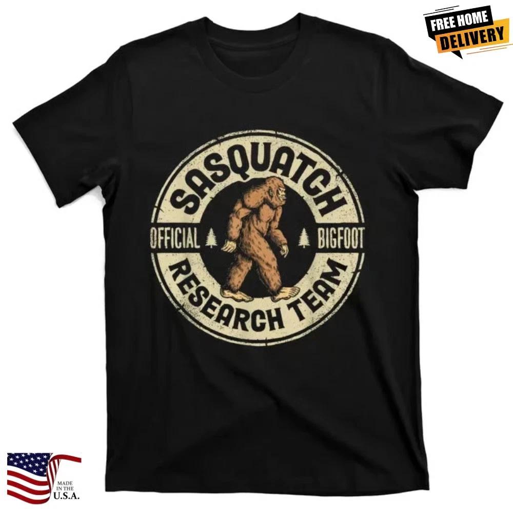 Bigfoot Research Team Sasquatch T-Shirt For Men & Women S
