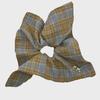 Korean Style Bear Plaid Scarf Hair Band & Ponytail Hair Tie Set