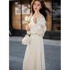 Mokana Women's Elegant Long-Sleeve Top & Skirt Set