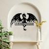 Customizable Metal Dragon Silhouette Sign Personalized Surname Plate Home Garden Wall Art Hot Sale