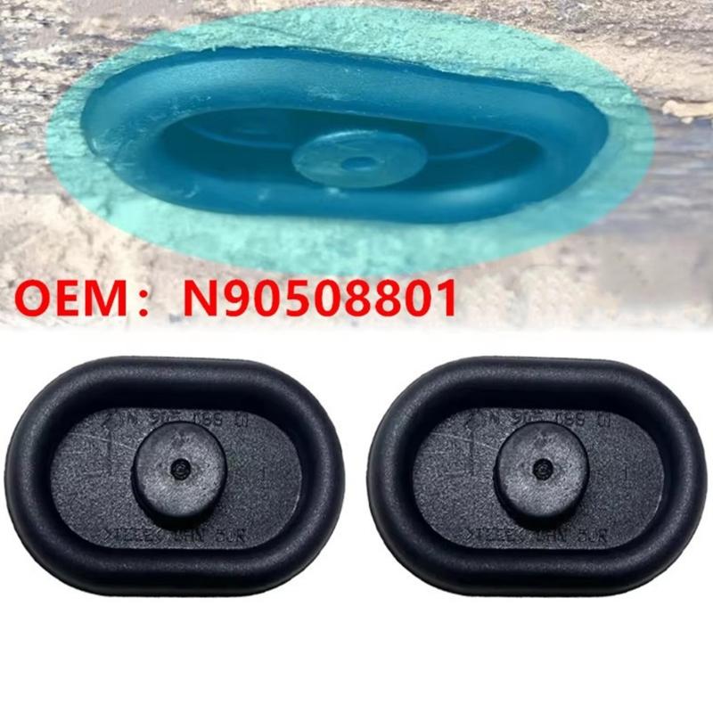 Automotive Opening Cover Set N90508801, Black Underbody Body Hole Replacement Covers 10 Piece Pack for Golf 4/5/6 Chassis Opening Service and Spare
