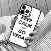 Vegan Vegetarian Quote Phone Case  For iPhone 17 Air 16 15 14 11 12 13 Pro MAX Plus Cover Shell Coque