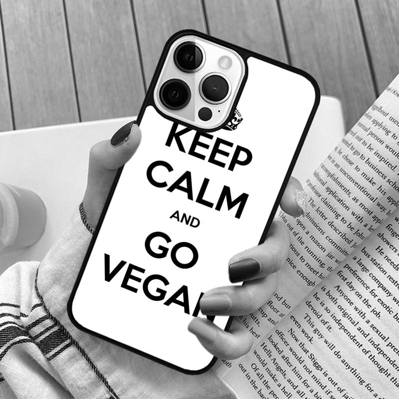 Vegan Vegetarian Quote Phone Case  For iPhone 17 Air 16 15 14 11 12 13 Pro MAX Plus Cover Shell Coque