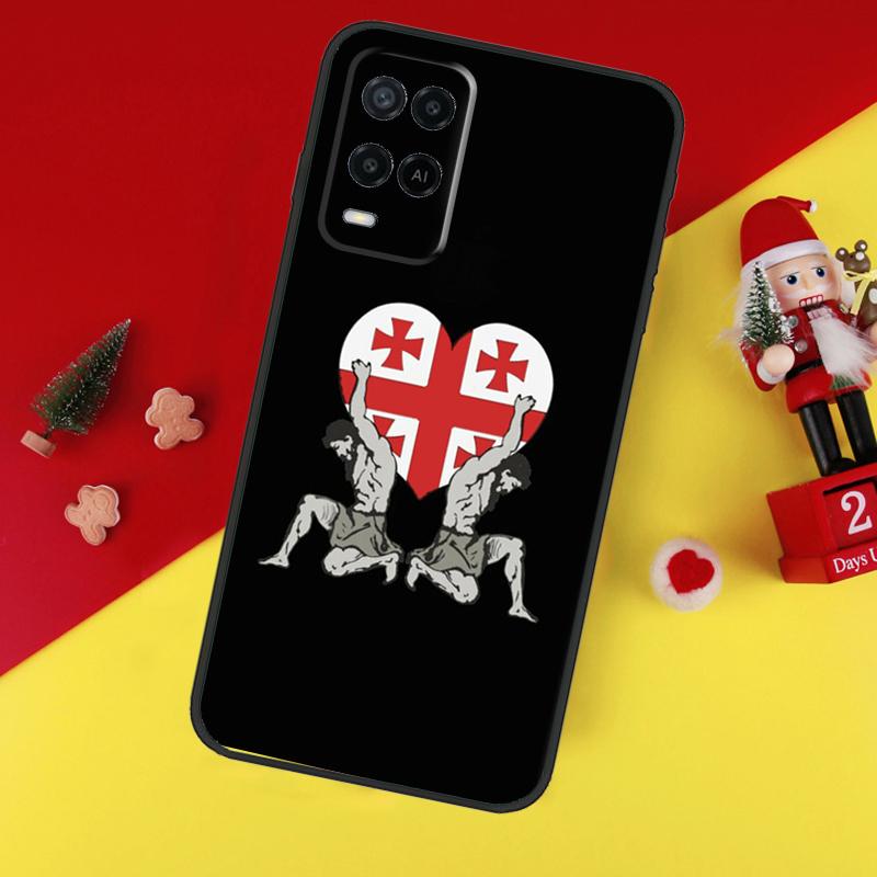 Georgia Flag For OPPO A96 A76 A16 A52 A72 A92 A98 A78 A58 A5 A9 A15 A17 A77 A53S A57S A94 A74 A54 Case