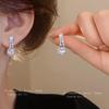 French Light Luxury Water Drop Zircon Stud Earrings Necklace Set Niche Fashion Collarbone Chain Simple Commuter High-end Jewelry