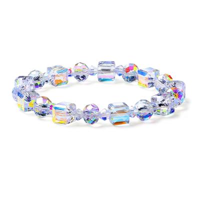 Northern Lights Crystal Bracelet for Women - Transparent Glass Elastic Bracelet for Healing & Elegance, Perfect Gift for Mother's Day, Birthday