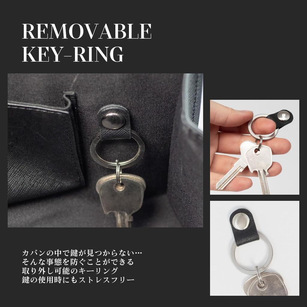 Second Wide Opening Clutch YKK Formal Cowhide Vinyl Black [Dom Teporna] Men's Bag, Bag, Zipper, Business, Occasions, Handbag, Leather, Leather,