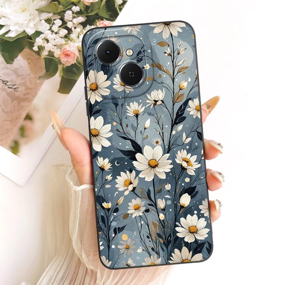 For Tecno Spark 40C Case KM4k Fashion Painted Liquid Silicone Soft TPU Shockproof Cover For Tecno Spark40C Pop 10 Pro Phone Case