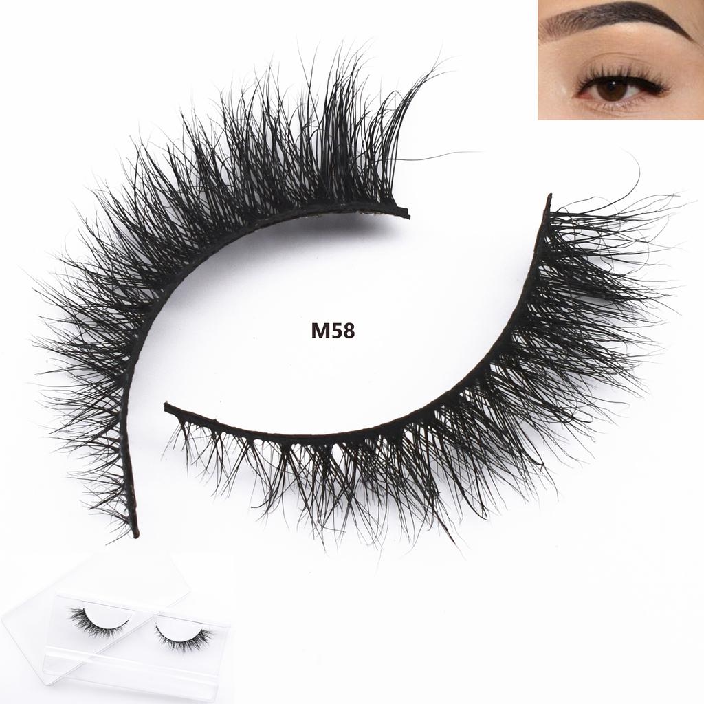 M62 Winged Mink Lashes Fluffy 3D Mink Eyelashes Natural Long Mink False Eyelashes Extension Mink Eyelashes Beauty Makeup Lashes
