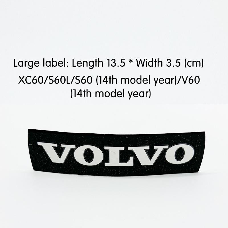 Car front grille logo/blue and black letter badge/steering wheel sticker for Volvo V50 S60L XC60 S40 XC90 V60 S80 V90 V70 V6 T6