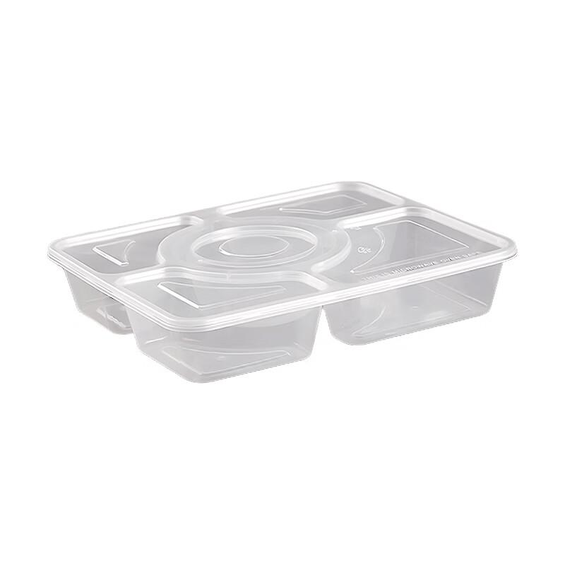 Jiwanggu Disposable 5-Compartment Lunch Box, 150 Sets
