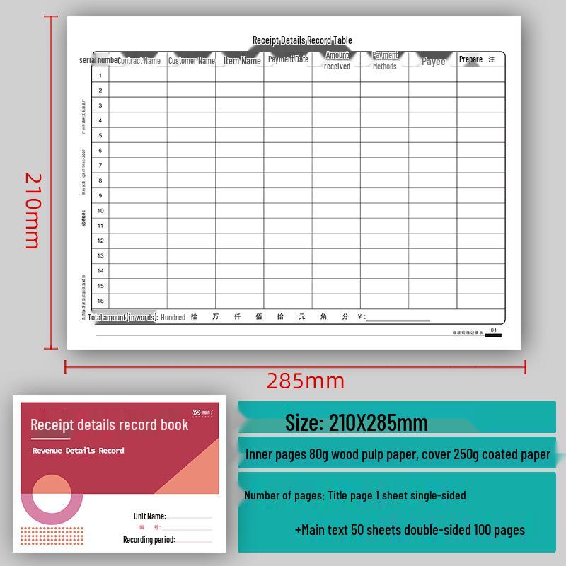 Custom Invoice & Financial Summary Ledger