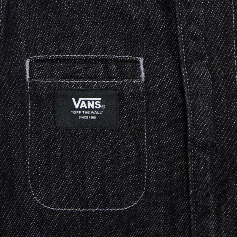 Vans Off The Wall Comfortable Sports Woven Overalls Women Overalls Black VN000KCKQ47