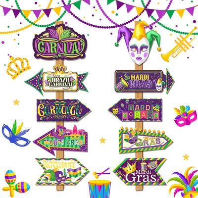 Gras Party Karneval Směrové cedule, Dekorativní rekvizity pro festivalové akce