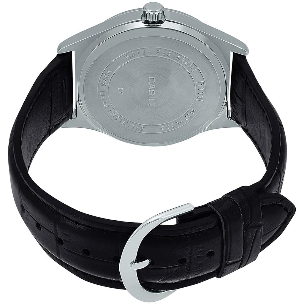Casio Standard Series Dress Series Trendy Casual Retro Classic Pointer Date Weekday Waterproof Quartz Movement Leather Strap MTP-V006L-1B2U